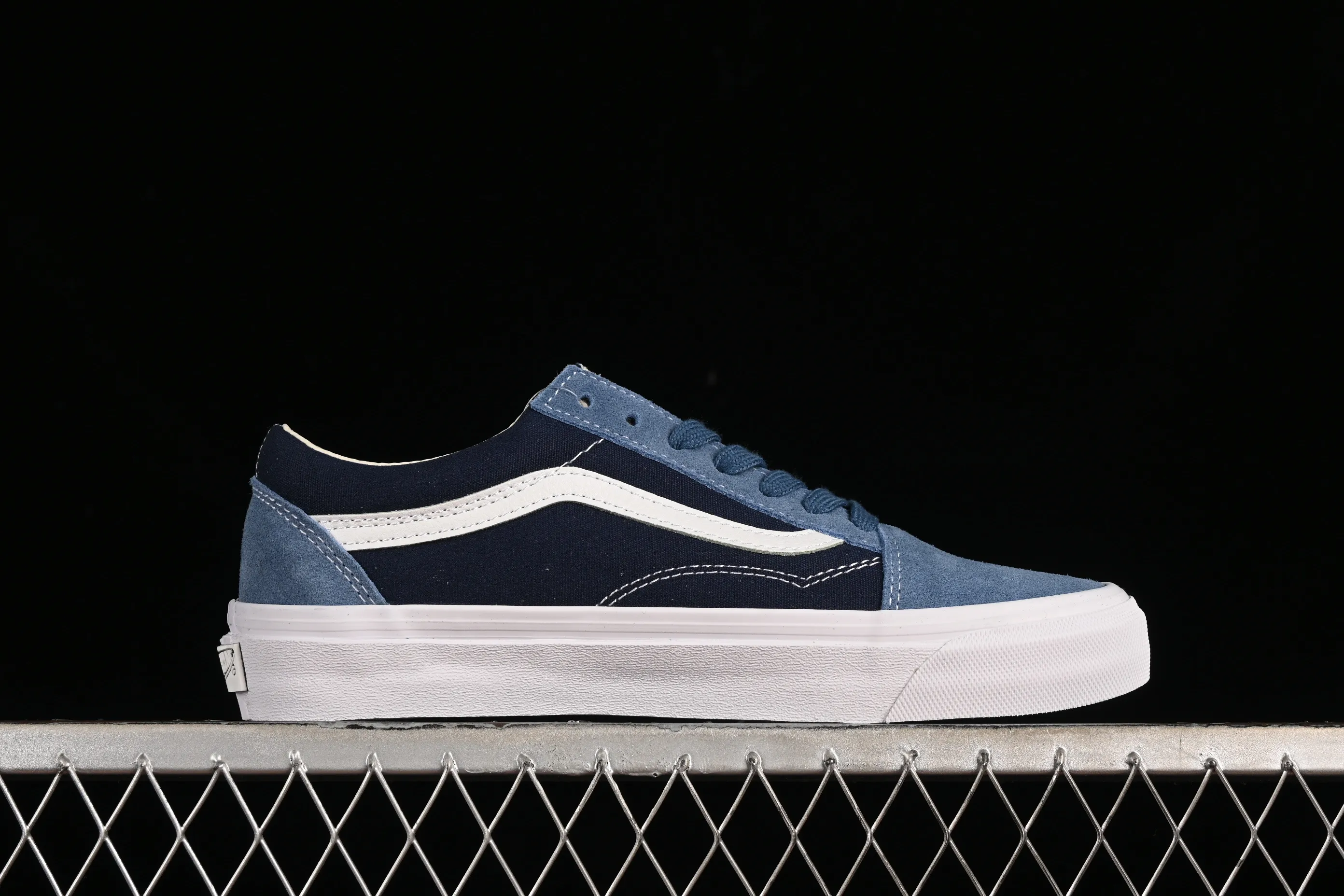 All categories Vans Vans series Vans Mid Vans Sk8-Mid Reissue 83 high-end branch blue stitching suede casual retro skateboard shoes VN000CQDDWR